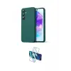 ieg™ Galaxy A16 5G Kılıf Ahenk Serisi - Siyah 3D Antistatik Cam Ekran Koruyucu