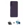 ieg™ Galaxy A24 4G Kılıf Ahenk Serisi - Siyah 3D Antistatik Cam Ekran Koruyucu + Kamera Lens Koruma Cam - SF