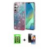 ieg™ Galaxy A25 5G Kılıf Zirve Modern Prime - Siyah 3D Antistatik Mat Seramik Nano Ekran Koruyucu + Raze Metal Kamera Lens - GS