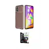 ieg™ Galaxy M31S Kılıf Eksen Form Prime - Şeffaf Temperli Cam Ekran Koruyucu