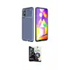 ieg™ Galaxy M31S Kılıf Eksen Form Prime - Şeffaf Temperli Cam Ekran Koruyucu