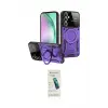 ieg™ Galaxy S24 FE Kılıf Kıvılcım Modern Serisi - Şeffaf Pasifik Cam Ekran Koruyucu