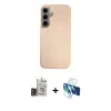ieg™ Galaxy S24 Kılıf Eksen Prime - Siyah 3D Antistatik Seramik Nano Ekran Koruyucu + Bilvis Titan Kamera Lens - GD