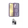 ieg™ Galaxy S24 Kılıf Siluet Minimal Prime - Siyah Vanessa Magic Hayalet Cam
