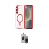 ieg™ Galaxy S24 Plus Kılıf Nova Işık Özel Seri - Siyah Vanessa Magic Hayalet Cam