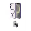 ieg™ Galaxy S24 Plus Kılıf Nova Işık Özel Seri - Siyah Vanessa Magic Hayalet Cam