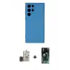 ieg™ Galaxy S24 Ultra Kılıf Ahenk Serisi - Siyah 360 Mat Full Body Arka Koruyucu + Bilvis Titan Kamera Lens - GD