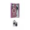 ieg™ Galaxy S24 Ultra Kılıf Eksen Çizgi - Siyah Vanessa Magic Hayalet Cam