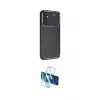 ieg™ Galaxy S25 Plus Kılıf Eksen Form Prime - Siyah 3D Antistatik Cam Ekran Koruyucu
