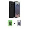 ieg™ Galaxy S26 Ultra Kılıf Kozmos Yansıma Özel Seri - Siyah Bilvis Hayalet Cam Ekran Koruyucu + Raze Metal Kamera Lens - SH