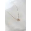 Gold Renk Minimal Kalp Figür Kadın Kolye - TJ-BKO6850