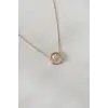 Gold Renk Minimal Kalp Figür Kadın Kolye - TJ-BKO6850