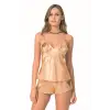 ieg™ Gold Saten Babydoll Şort Takımı