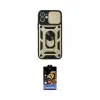 ieg™ iPhone 11 Kılıf Ahenk Klasik - Siyah Buffer Hayalet Cam Ekran Koruyucu