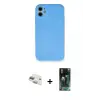 ieg™ iPhone 11 Kılıf Ahenk Serisi - Siyah 360 Mat Full Body Arka Koruyucu + Pers Alüminyum Kamera Lens - GD