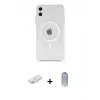 ieg™ iPhone 11 Kılıf Ahenk Yansıma Prime - Siyah Joko Magic 5D Cam + Renkli Kamera Lens Koruma Cam - PE