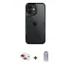 ieg™ iPhone 11 Kılıf Akış Çizgi Koleksiyonu - Siyah Joko Magic 5D Cam + Pers Alüminyum Kamera Lens - KI