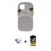 ieg™ iPhone 11 Kılıf Akış Yansıma - Siyah Buffer Cam Ekran Koruyucu + Pers Alüminyum Kamera Lens - GI