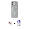 ieg™ iPhone 11 Kılıf Çekirdek Modern Prime - Siyah Bilvis 5in1 3D Magic Cam Ekran Koruyucu + Pers Alüminyum Kamera Lens - KI