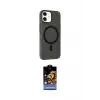 ieg™ iPhone 11 Kılıf Çekirdek Modern Prime - Siyah Buffer Hayalet Cam Ekran Koruyucu