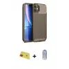 ieg™ iPhone 11 Kılıf Eksen Form Prime - Siyah Joko Magic 5D Cam + Rainbow Kamera Lens Koruma Cam - KI