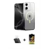 ieg™ iPhone 11 Kılıf Eksen Minimal Özel Seri - Siyah Buffer Cam Ekran Koruyucu + Kamera Lens Koruma Cam - SF