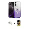 ieg™ iPhone 11 Kılıf Eksen Minimal Özel Seri - Siyah Buffer Cam Ekran Koruyucu + Pers Alüminyum Kamera Lens - GD