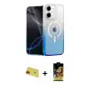 ieg™ iPhone 11 Kılıf Eksen Minimal Özel Seri - Siyah Buffer Cam Ekran Koruyucu + Rainbow Kamera Lens Koruma Cam - KI
