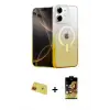 ieg™ iPhone 11 Kılıf Eksen Minimal Özel Seri - Siyah Buffer Cam Ekran Koruyucu + Rainbow Kamera Lens Koruma Cam - KI