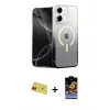 ieg™ iPhone 11 Kılıf Eksen Minimal Özel Seri - Siyah Buffer Hayalet Cam Ekran Koruyucu + Rainbow Kamera Lens Koruma Cam - KI