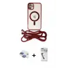ieg™ iPhone 11 Kılıf Eksen Özel Seri - Şeffaf Uv Polymer Nano Ekran Koruyucu + Pers Alüminyum Kamera Lens - GI