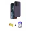 ieg™ iPhone 11 Kılıf Kıvılcım Çizgi Serisi - Siyah Bilvis 5in1 3D Magic Cam Ekran Koruyucu + Rainbow Kamera Lens Koruma Cam - KI
