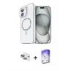 ieg™ iPhone 11 Kılıf Kıvılcım Form Prime - Siyah Bilvis 5in1 3D Magic Cam Ekran Koruyucu + Pers Alüminyum Kamera Lens - YL