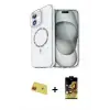 ieg™ iPhone 11 Kılıf Kıvılcım Form Prime - Siyah Buffer Cam Ekran Koruyucu + Rainbow Kamera Lens Koruma Cam - KI