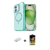 ieg™ iPhone 11 Kılıf Kıvılcım Form Prime - Siyah Buffer Cam Ekran Koruyucu + Renkli Kamera Lens Koruma Cam - PE