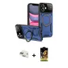 ieg™ iPhone 11 Kılıf Kıvılcım Modern Serisi - Siyah Buffer Cam Ekran Koruyucu + Pers Alüminyum Kamera Lens - GD