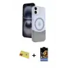 ieg™ iPhone 11 Kılıf Kozmos Form Özel Seri - Siyah Buffer Hayalet Cam Ekran Koruyucu + Rainbow Kamera Lens Koruma Cam - KI