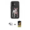 ieg™ iPhone 11 Kılıf Nova Form Koleksiyonu - Siyah Buffer Cam Ekran Koruyucu + Pers Alüminyum Kamera Lens - LT