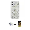 ieg™ iPhone 11 Kılıf Pusula Form - Siyah Buffer Cam Ekran Koruyucu + Pers Alüminyum Kamera Lens - GI