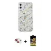 ieg™ iPhone 11 Kılıf Pusula Form - Siyah Buffer Cam Ekran Koruyucu + Pers Alüminyum Kamera Lens - KI