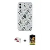 ieg™ iPhone 11 Kılıf Pusula Form - Siyah Buffer Cam Ekran Koruyucu + Pers Alüminyum Kamera Lens - KI