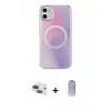 ieg™ iPhone 11 Kılıf Pusula Form - Siyah Joko Magic 5D Cam + Pers Alüminyum Kamera Lens - LT