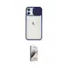 ieg™ iPhone 11 Kılıf Vadi Çizgi - Siyah Bilvis 3D Mat Cam Ekran Koruyucu