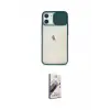 ieg™ iPhone 11 Kılıf Vadi Çizgi - Siyah Bilvis 3D Mat Cam Ekran Koruyucu