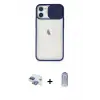 ieg™ iPhone 11 Kılıf Vadi Çizgi - Siyah Joko Magic 5D Cam + Pers Alüminyum Kamera Lens - GI