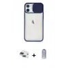 ieg™ iPhone 11 Kılıf Vadi Çizgi - Siyah Joko Magic 5D Cam + Pers Alüminyum Kamera Lens - LT