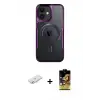 ieg™ iPhone 11 Kılıf Yadigar Klasik Özel Seri - Siyah Buffer Cam Ekran Koruyucu + Renkli Kamera Lens Koruma Cam - SI
