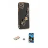 ieg™ iPhone 11 Pro Kılıf Nova Işık Prime - Siyah 34D Izgaralı Cam + Renkli Kamera Lens Koruma Cam - MI