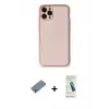 ieg™ iPhone 11 Pro Kılıf Yadigar Klasik - Şeffaf Pasifik Cam Ekran Koruyucu + Shine Kamera Lens Koruma Cam - GS