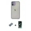 ieg™ iPhone 11 Pro Max Kılıf Ahenk Çizgi Serisi - Şeffaf 360 Full Body Arka Koruyucu + Shine Kamera Lens Koruma Cam - GD